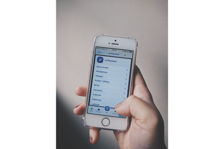 Tampilan fitur m-Payment yang ada di BCA mobile.