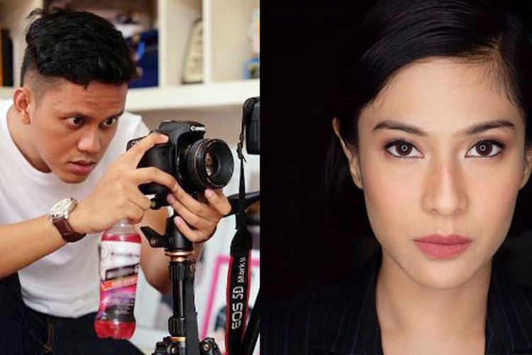 Dian Sastro (kanan) dan YouTuber Arief Muhammad diundang Samsung menghadiri langsung peluncuran Galaxy S8 di New York pada akhir Maret 2017.