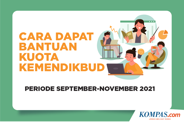 Cara dapatkan bantuan kuota Kemendikbud periode September-November 2021.