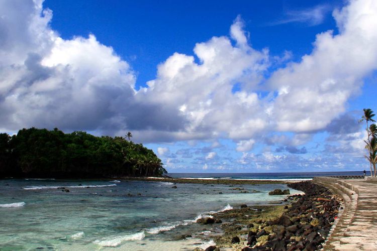 Salah satu sudut pantai di pulau Miangas, Kabupaten Kepulauan Talaud, Sulawesi Utara.
