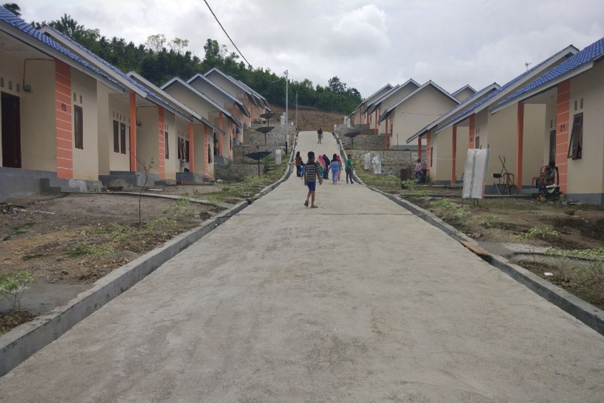 Rumah khusus di Desa Ganti, Donggala, Sulawesi Tengah. Gambar diambil Selasa (15/8/2017).