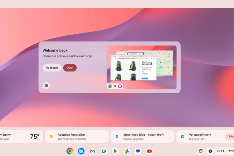 Fitur Welcome Recap di ChromeOS 130.