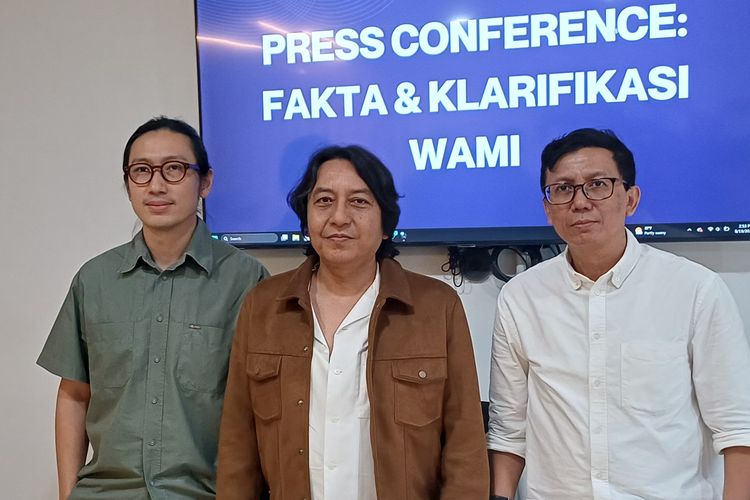 Presiden Direktur WAMI Adi Adrian dalam jumpa pers di kantor WAMI, L’Avenue Office & Residence, Pancoran, Jakarta Selatan, Selasa (19/8/2025).