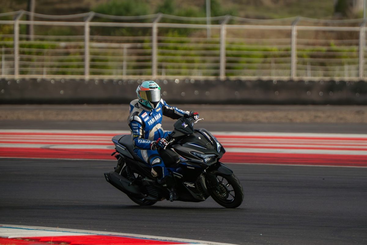Track day Yamaha Aerox Alpha di Sirkuit Mandalika, NTB.Track day Yamaha Aerox Alpha di Sirkuit Mandalika, NTB.