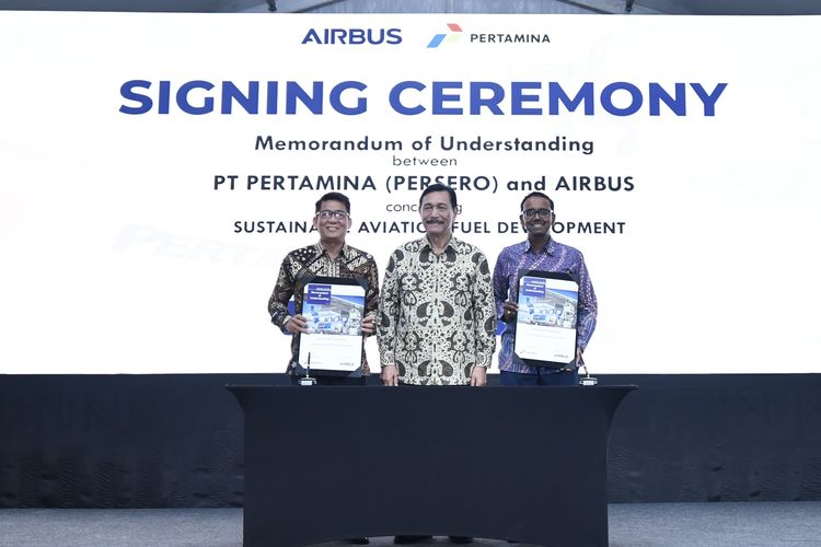 Pertamina dan Airbus menjajaki kerja sama SAF dengan Airbus, Rabu (18/9/2024).