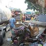 Truk Tangki di Ngawi Tabrak 6 Gerobak dan 4 Motor, 5 Luka-luka