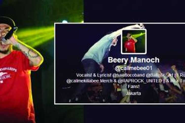 Vokalis Saint Loco Berry Manoch di akun twitternya.