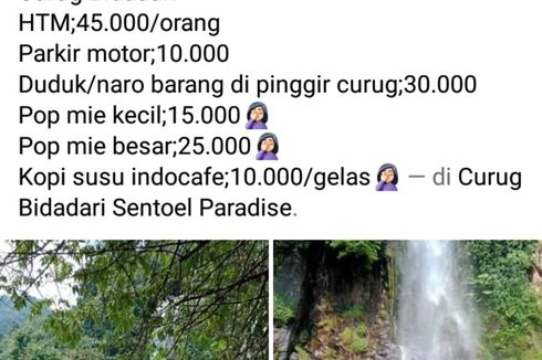 Harga Tak Wajar di Curug Bidadari, HTM Rp 45.000 dan Titip Barang Bayar Rp 30.000, Ada di Lahan Sengketa