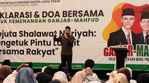 Ratusan Santri Jatim di Jabodetabek Deklarasi Dukung Ganjar-Mahfud