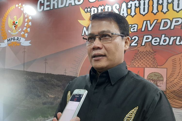 Ketua DPP PDI-P Ahmad Basarah di DPR, Senayan, Jakarta, Sabtu (22/2/2020).