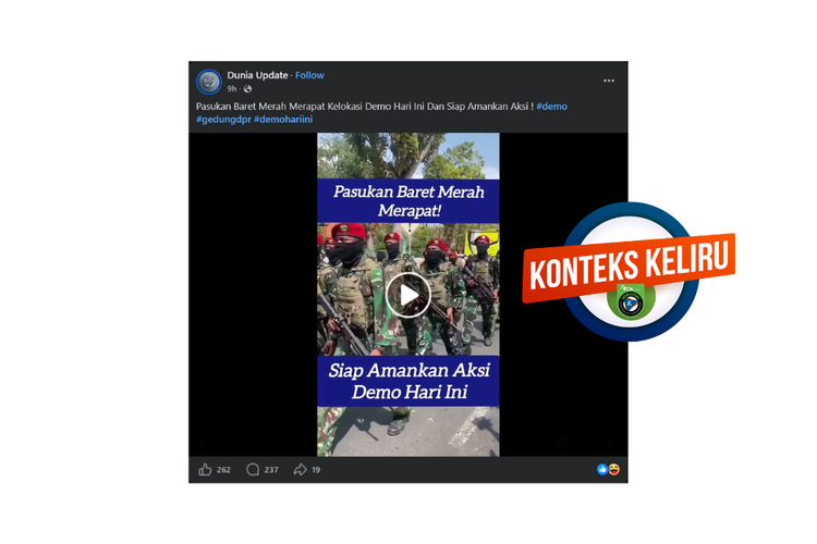 INFOGRAFIK: Hoaks Pasukan Kopassus Amankan Demo 27 Agustus, Simak Bantahannya