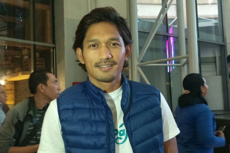 Ibnu Jamil saat ditemui usai jumpa pers peluncuran trailler film Kulari Ke Pantai, di Gandaria City, Kebayoran, Jakarta Selatan, Kamis (24/5/2018).