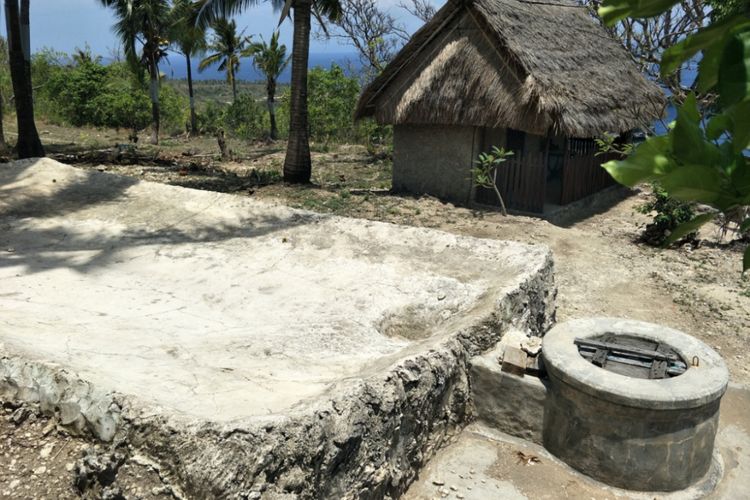 Bak penampungan air hujan di Pulau Nusa Penida, Bali. Foto diambil pada Minggu (11/11/2018).