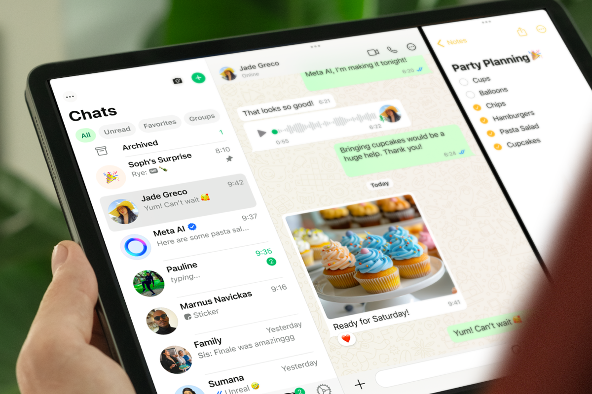 Ilustrasi WhatsApp untuk iPad