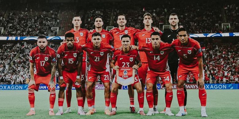 Starting Timnas Indonesia, yang harus mengubur mimpi ke Piala Dunia 2026 usai mengalami kekalahan kedua kalinya di Grup B ronde keempat Kualifikasi Piala Dunia 2026 Zona Asia, kali ini oleh Irak, Minggu (12/10/2025) di Stadion King Abdullah Sports City, Jeddah. 