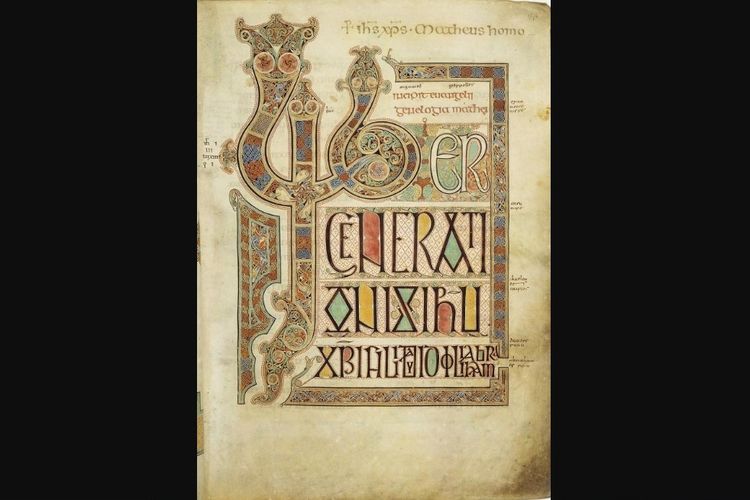 Book of Kells, salah satu buku tertua di dunia.