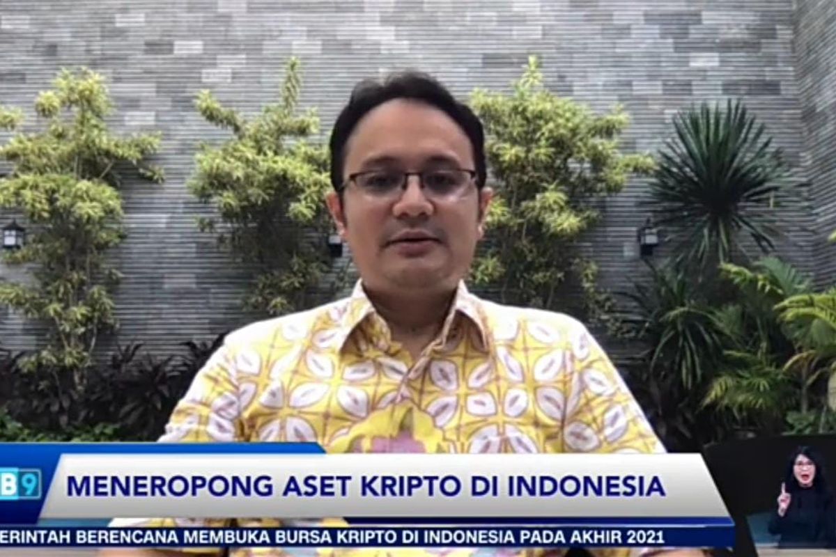 Wakil Menteri Perdagangan Jerry Sambuaga dalam diskusi FMB 9: Meneropong Aset Kripto di Indonesia yang diselenggarakan Kemenkominfo secara virtual, Senin (5/7/2021). (Tangkapan Layar)