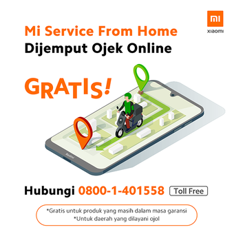 Ilustrasi layanan Mi Service from Home