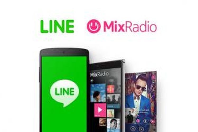 Line telah mengakuisisi layanan MixRadio dari Microsoft, Jumat (19/12/2014)