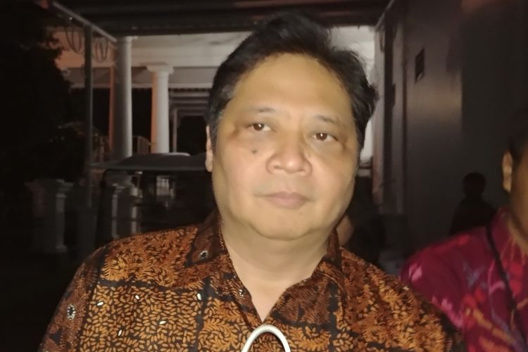 Ketua Umum Partai Golkar yang juga Menteri Perindustrian Airlangga Hartarto di Istana Bogor, Rabu (27/12/2017).