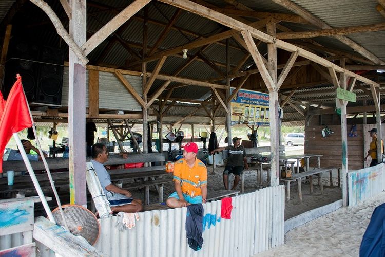 Tempat pelelangan ikan segar di Pantai Matras, Kabupaten Bangka, Sabtu (7/3/2020).