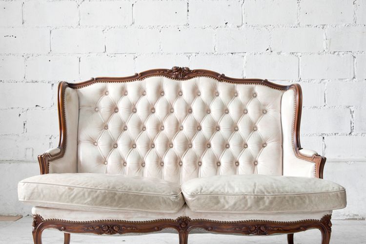 Ilustrasi sofa model klasik, sofa cabriole.