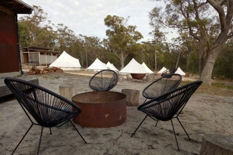 Suasana di Bay of Fire Bush Retreat, Tasmania.