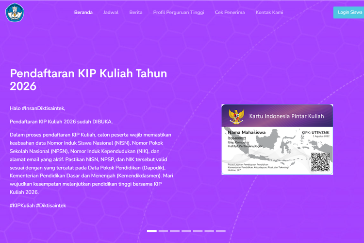 Cara Daftar KIP Kuliah untuk Jalur UTBK SNBT 2026, Bisa Kuliah Gratis