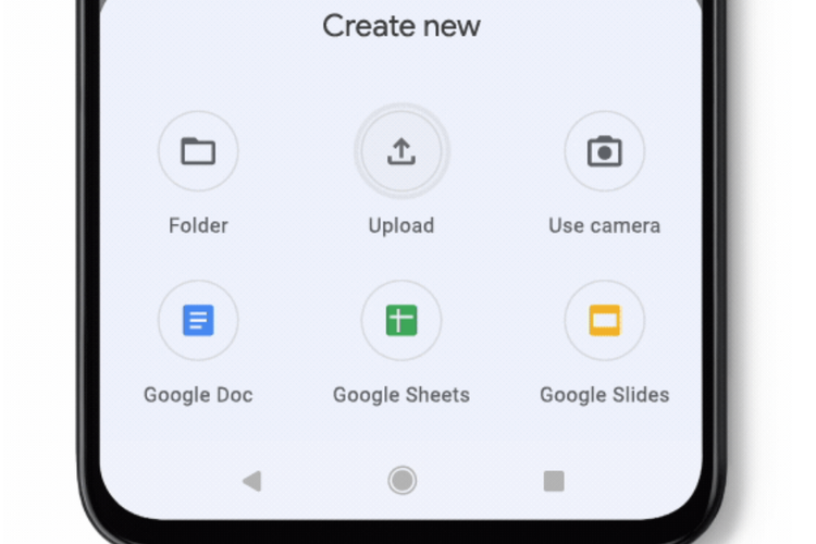 Ilustrasi cara upload foto ke Google Drive di HP Android.