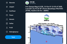 BMKG: Gempa M 4,8 Guncang Pacitan Jawa Timur, Terasa hingga Trenggalek