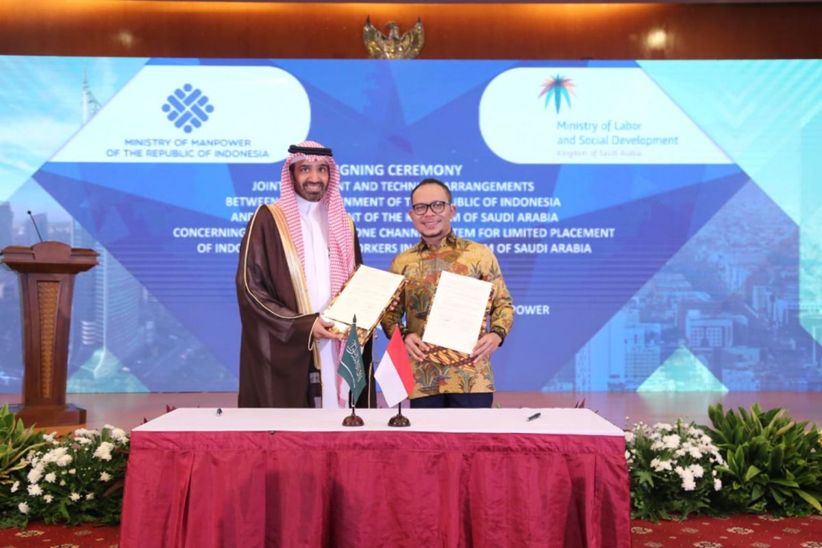 Pemerintah Indonesia dan Saudi Arabia menyepakati kerja sama bilateral untuk Sistem Penempatan Satu Kanal (SPSK) bagi pekerja migran Indonesia. 