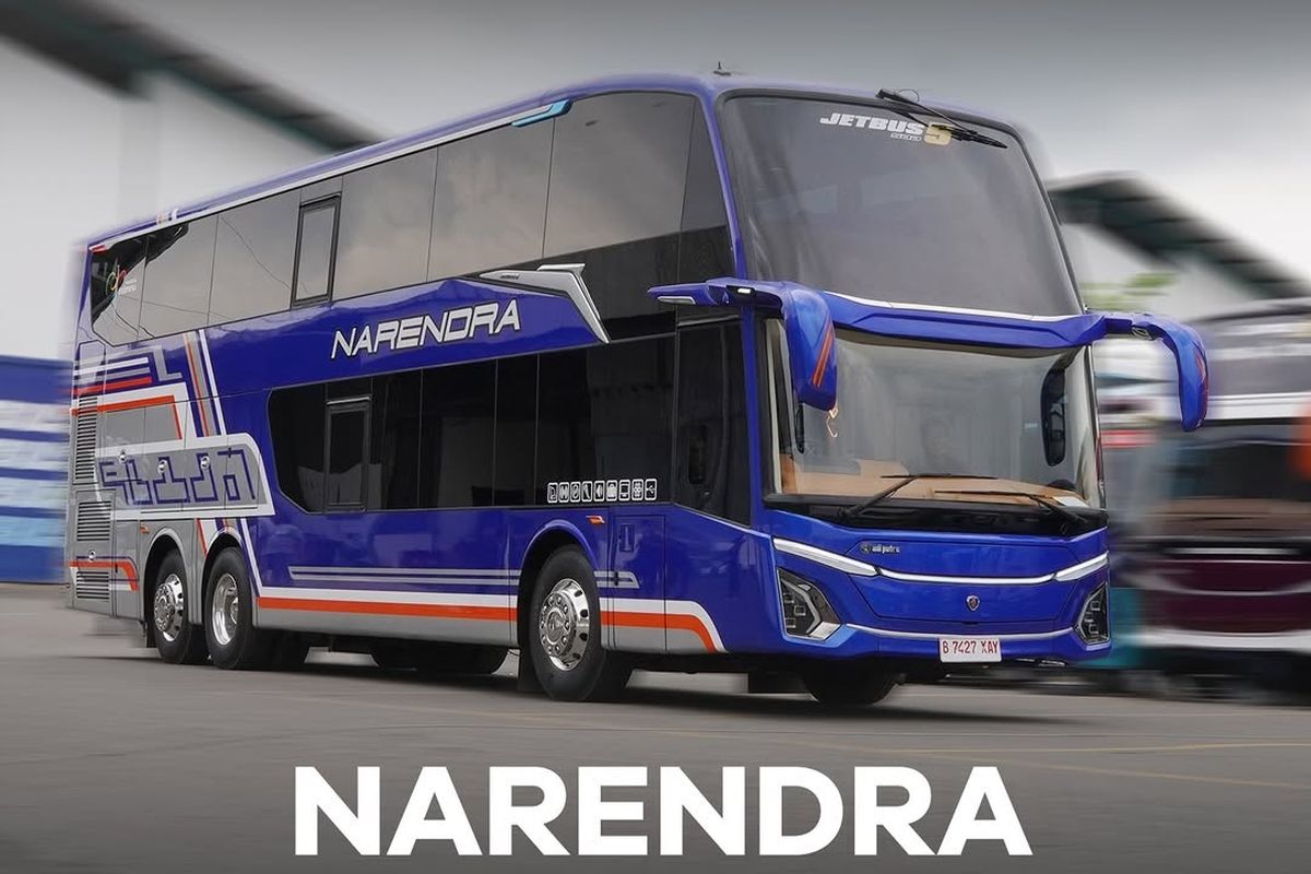 Bus tingkat baru PO Narendra dengan kabin mewah