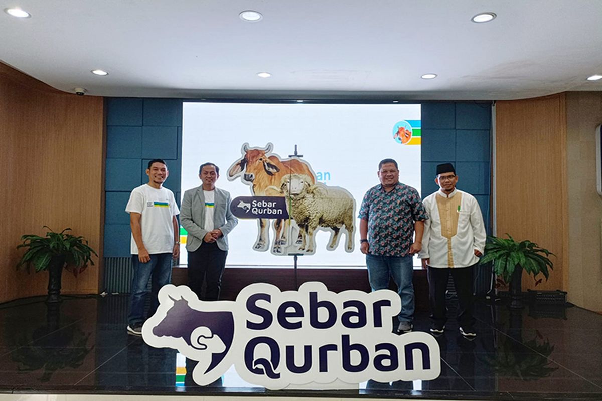 Human Initiative meluncurkan program Sebar Qurban di Kantor Pusat Lembaga Penyiaran Publik (LPP) Radio Republik Indonesia (RRI) Jakarta, Selasa (6/6/2023).