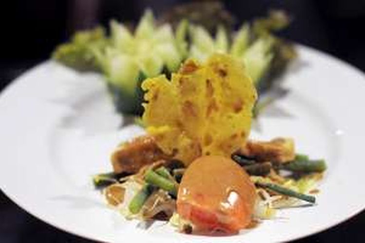 Gado-gado, salah satu makanan khas Indonesia yang banyak diminati tamu di Restoran Agung, Club Med Bali.
