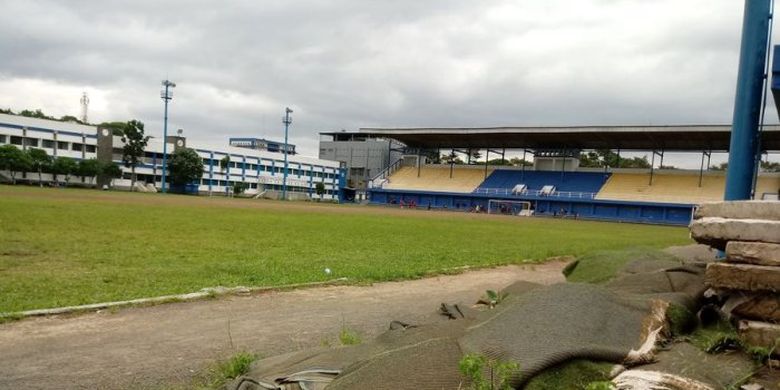 Penampakan lapangan Stadion Sidolig atau Stadion Persib di Kota Bandung.