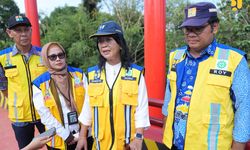 Wamen Diana Tinjau Proyek Jembatan Way Sabuk dan Jalan Kotabumi–Terbanggi Besar