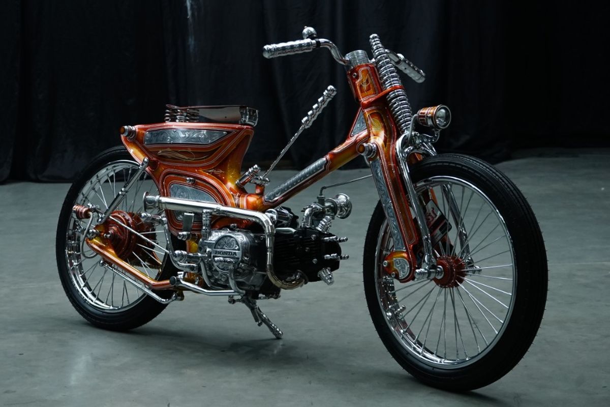 Honda Astrea Star C800 bergaya streetcub garapan Jay Airbrush dan Priwe Kustom