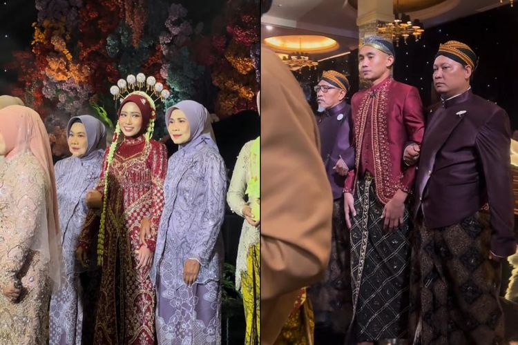 Pesepak bola Rizky Ridho menikahi kekasihnya, Sendy Aulia, di Surabaya, Jawa Timur, Minggu (22/6/2025).
