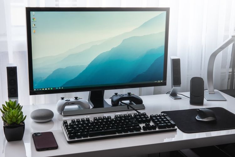 Ilustrasi perangkat keras kompoter.