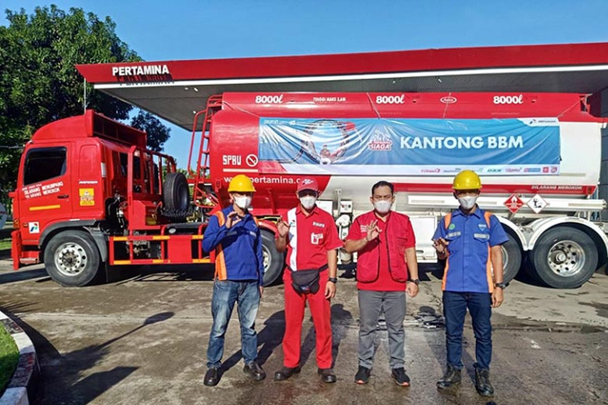 Persiapan BBM di SPBU Pertamina pada masa libur Nataru 2021. 