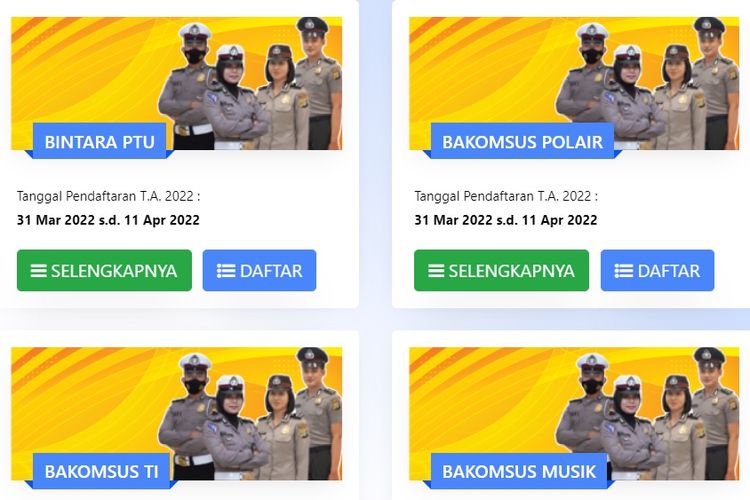 Syarat dan cara daftar penerimaan Polri 2022 untuk calon Taruna Akpol dan Bintara.