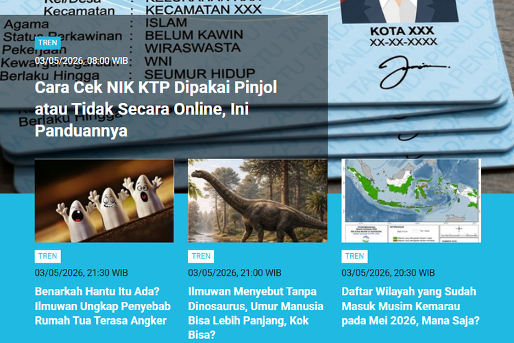 [POPULER TREN] Cara Cek NIK KTP Dipakai Pinjol atau Tidak | Iran Kurangi Produksi Minyak