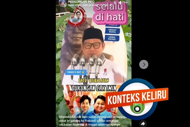 [VIDEO] Konteks Keliru, Muhaimin Diklaim Siap Gabung Kubu Prabowo-Gibran