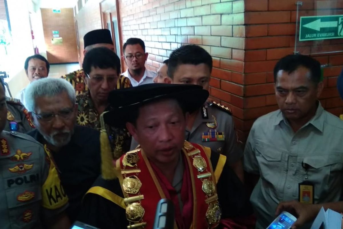 Kapolri Jenderal (Pol) Tito Karnavian di Universitas Indonesia, Depok, Kamis (10/1/2019).