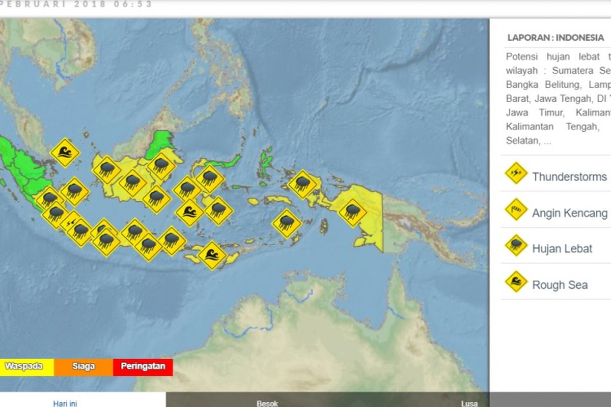 Peringatan dini cuaca BMKG