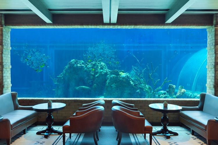 Interior Koral Aquarium Restaurant The Apurva Kempinski Bali.
