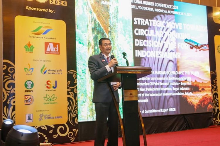 Pusat Penelitian Karet bersama International Rubber Research and Development Board (IRRDB) dan Japan International Cooperation Agency (JICA) menggelar International Rubber Conference (IRC) 2024  di Yogyakarta, pada 19-21 November 2024.