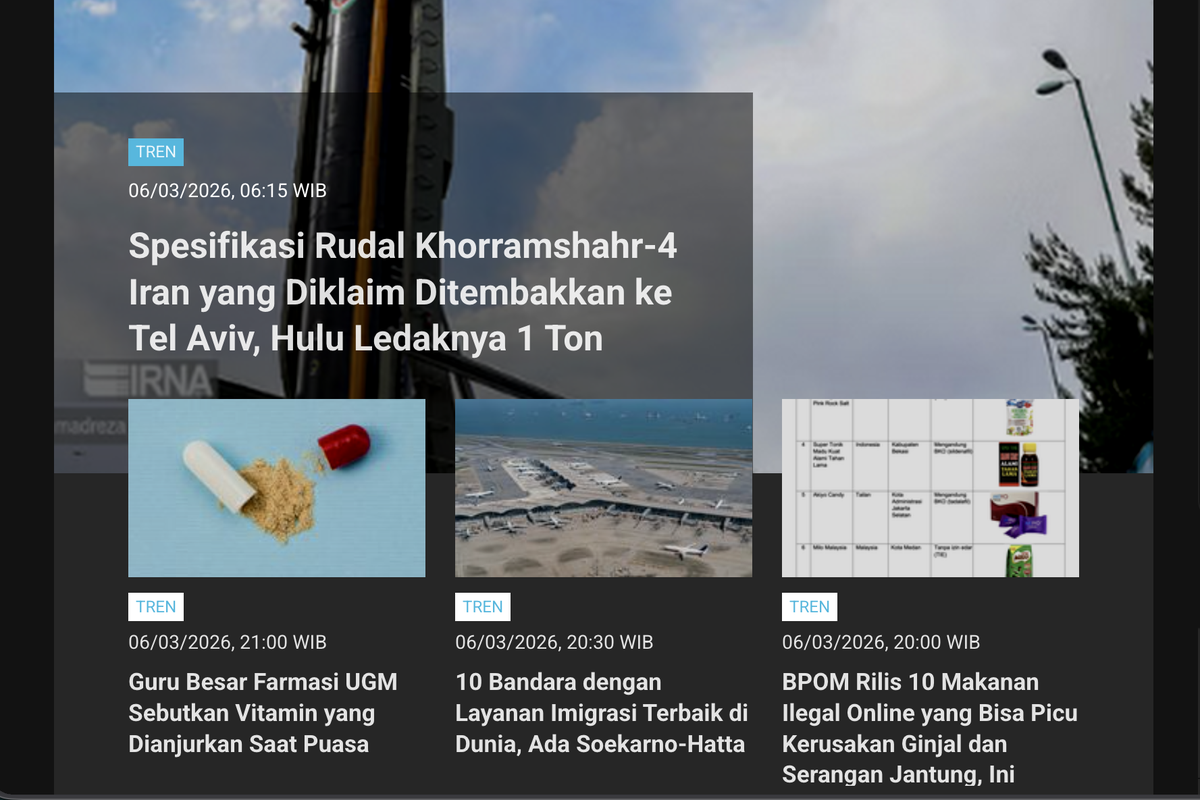 Rudal Iran Guncang Tel Aviv, Trump Komentari Suksesi, dan Isu Stok BBM Nasional