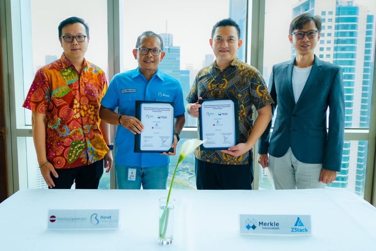 Biznet Data Center berkolaborasi dengan Merkle Innovation untuk meluncurkan solusi implementasi infrastruktur private cloud.