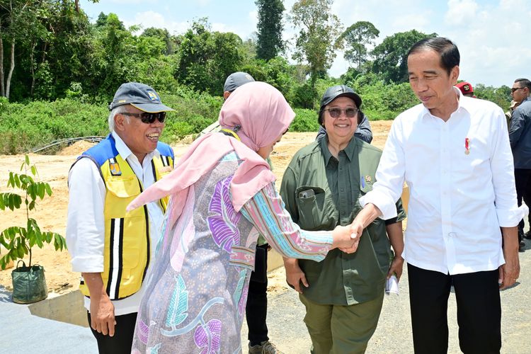Presiden Jokowi menyebutkan persemaian bibit pohon yang ada di Mentawir, Sepaku, Kaltim digunakan untuk menghijaukan Ibu Kota Nusantara (IKN) dan sekitarnya.